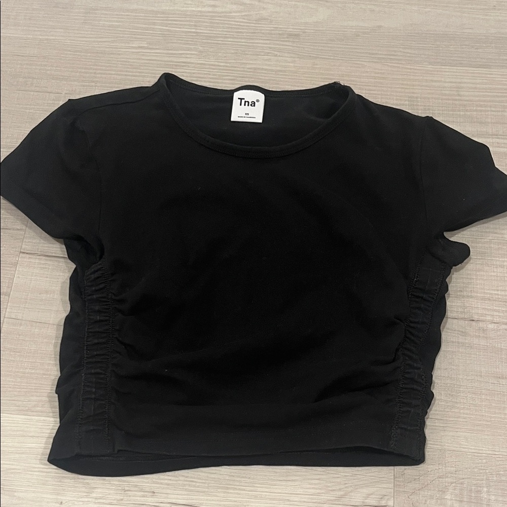 TNA Black Fitted Crop Top